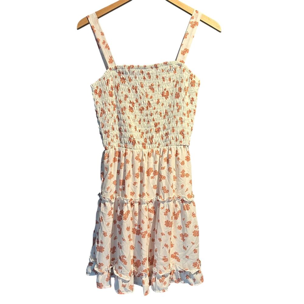 Sierra Sky Med NWT Floral Sleeveless Dress Cottage Mini Dress Micro Dress Flowy